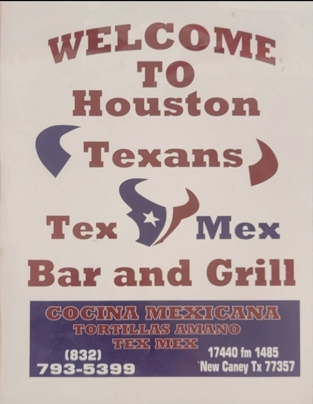 Houston Texans Bar & Grill | restaurant | 17440 FM 1485, New Caney, TX 77357, USA | 8327935399 OR +1 832-793-5399