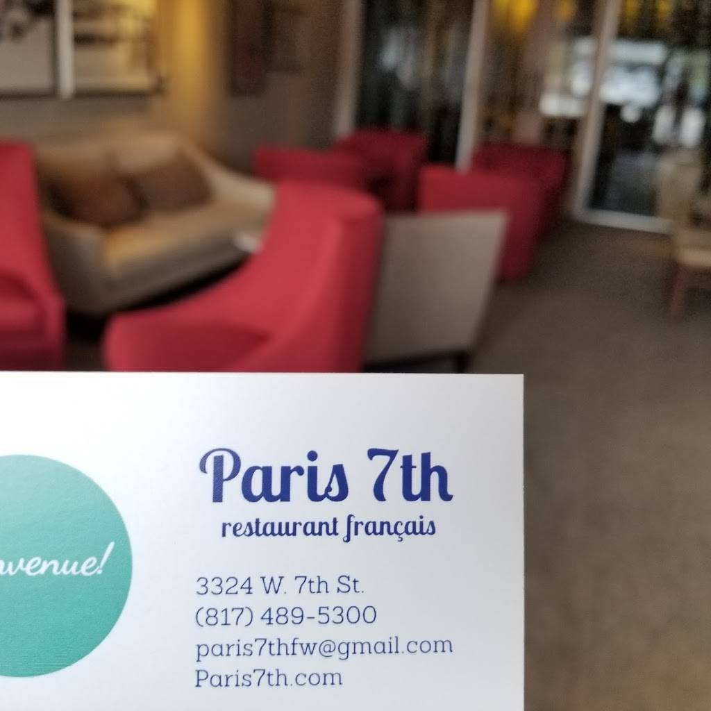 Paris 7th | restaurant | 3324 W 7th St, Fort Worth, TX 76107, USA | 8174895300 OR +1 817-489-5300