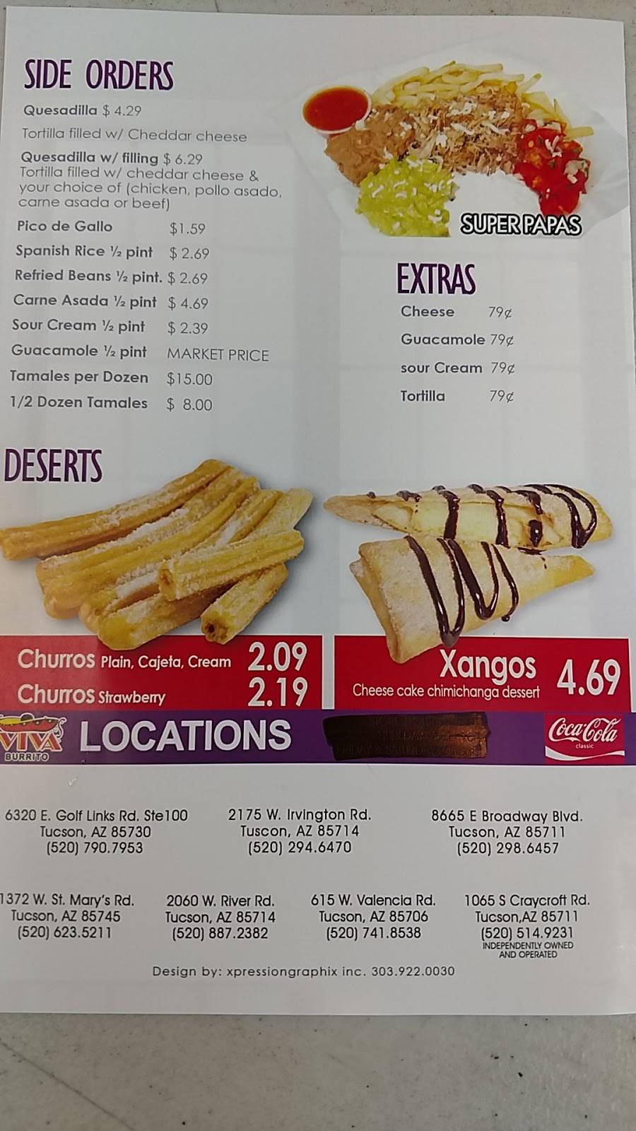 Viva Burrito Co | restaurant | 1065 S Craycroft Rd, Tucson, AZ 85711, USA | 5205149231 OR +1 520-514-9231
