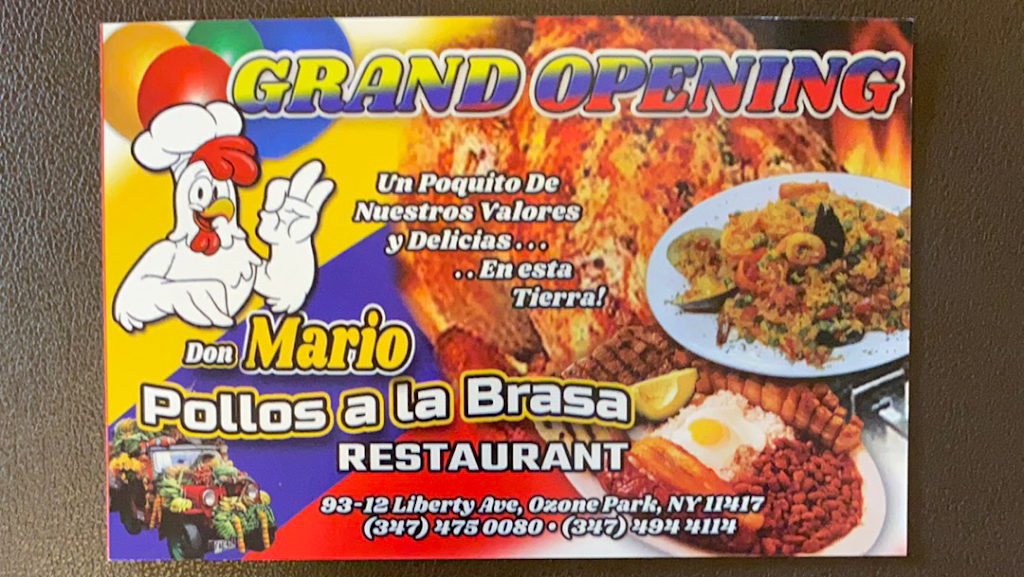 Pollos a la Brasa Don Mario | restaurant | 9312 Liberty Ave, Queens, NY 11417, USA | 3474750080 OR +1 347-475-0080