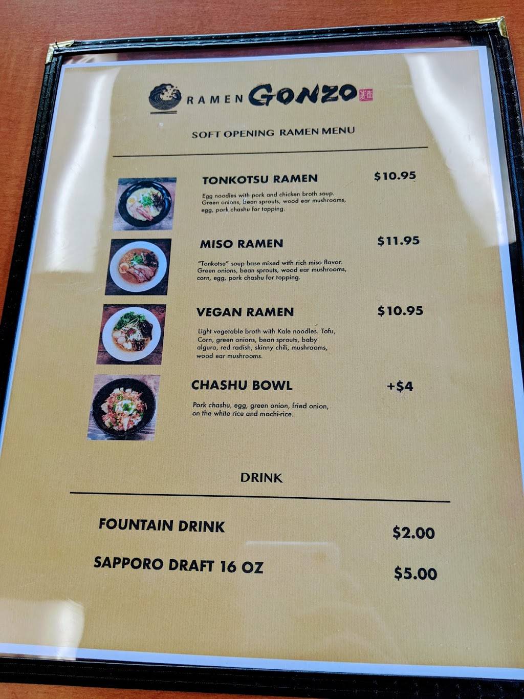GONZO RAMEN | restaurant | 300 Carlsbad Village Dr, Carlsbad, CA 92008, USA | 7606725111 OR +1 760-672-5111