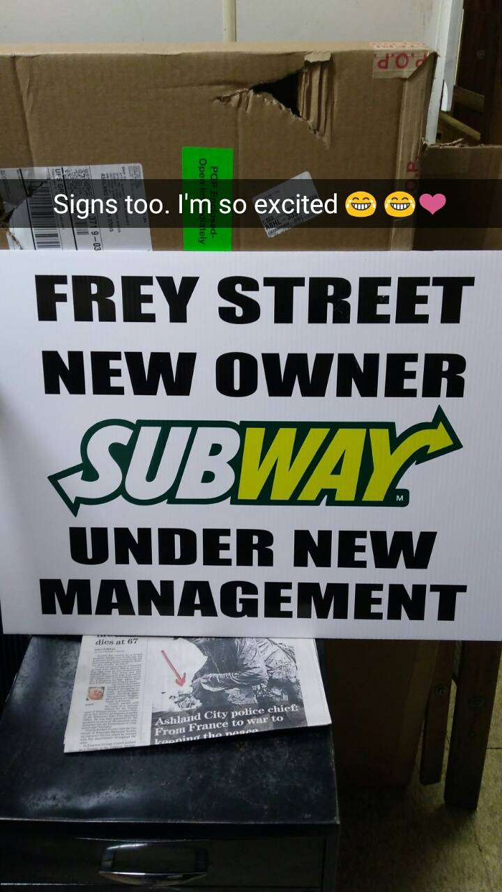 Subway Restaurants | restaurant | 336 Frey St, Ashland City, TN 37015, USA | 6152468057 OR +1 615-246-8057