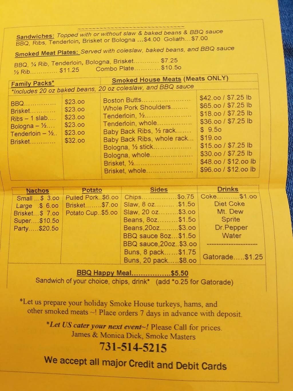 Hickory Stick Smoke House | restaurant | A092073 04502 00003073, Martin, TN 38237, USA | 7315145215 OR +1 731-514-5215