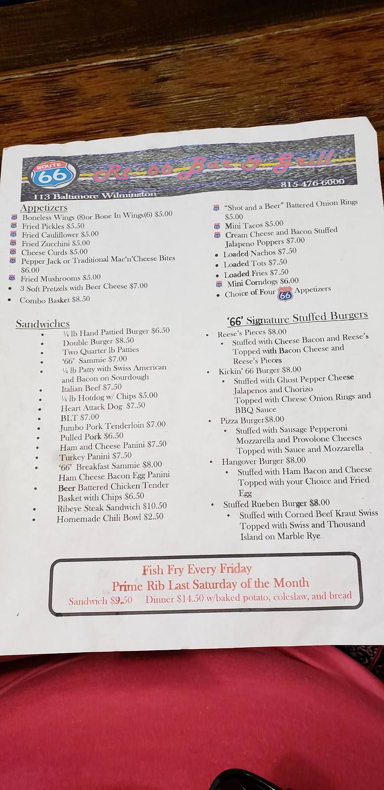 PTs On 66 | restaurant | 113 E Baltimore St, Wilmington, IL 60481, USA | 8154766000 OR +1 815-476-6000