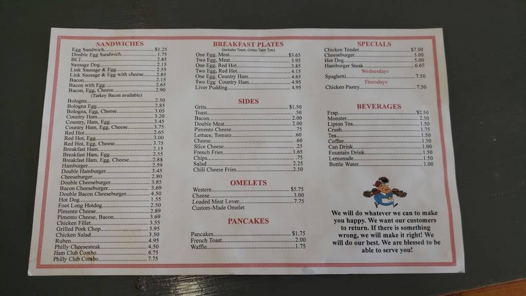 JennaBugs Cafe | restaurant | 421 W Elizabeth St, Clinton, NC 28328, USA | 9104901095 OR +1 910-490-1095