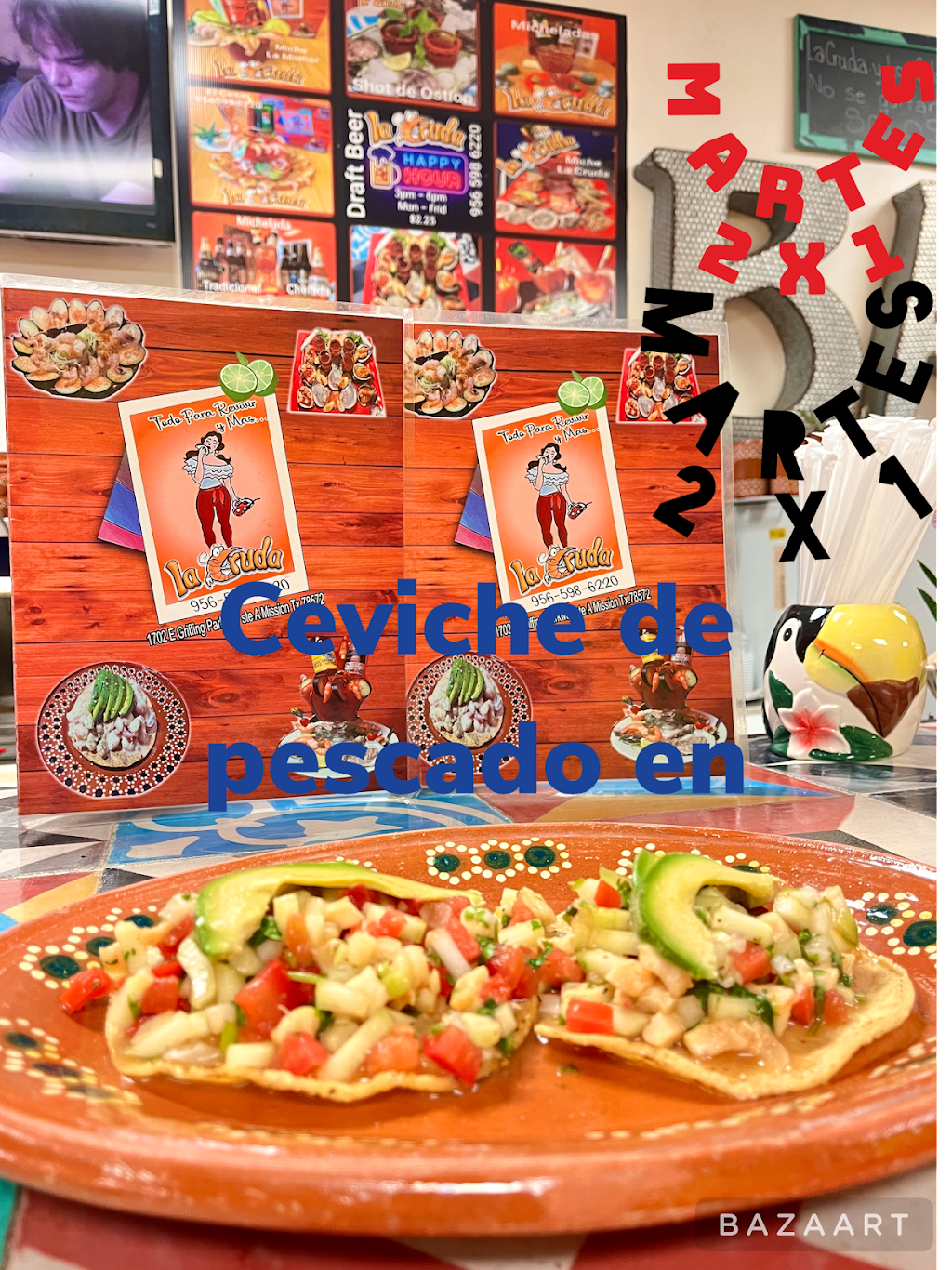 La Cruda | restaurant | 1702 E Griffin Pkwy, Mission, TX 78572, USA | 9565986220 OR +1 956-598-6220