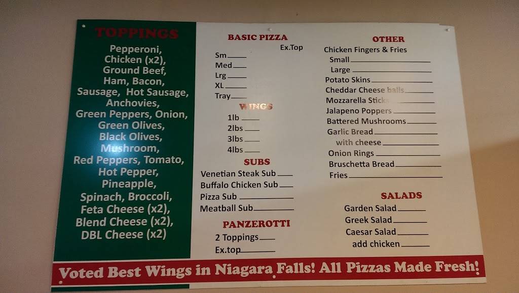 Your Neighbourhood Pizza Company | restaurant | 7000 McLeod Rd, Niagara Falls, ON L2G 7K3, Canada | 9053560123 OR +1 905-356-0123