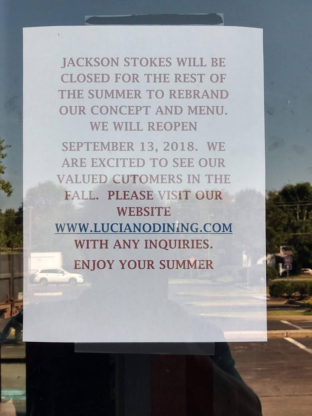 Jackson Stokes | restaurant | 413 Stokes Rd, Medford, NJ 08055, USA | 6099758108 OR +1 609-975-8108