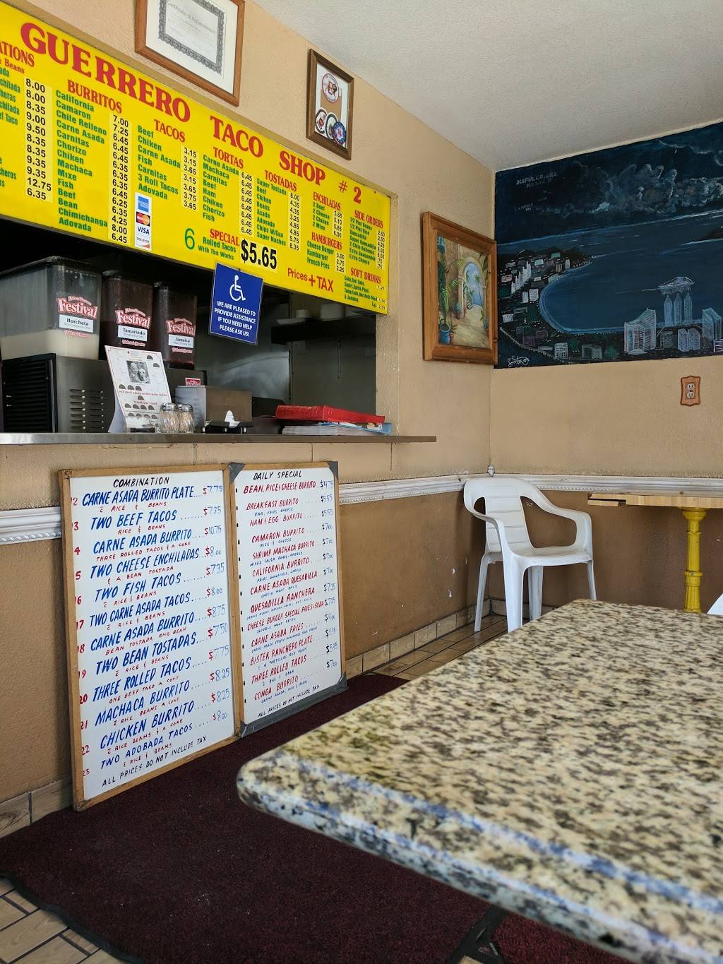 Guerrero Taco Shop | restaurant | 3716 1/2 Main St, San Diego, CA 92113, USA | 6192380196 OR +1 619-238-0196