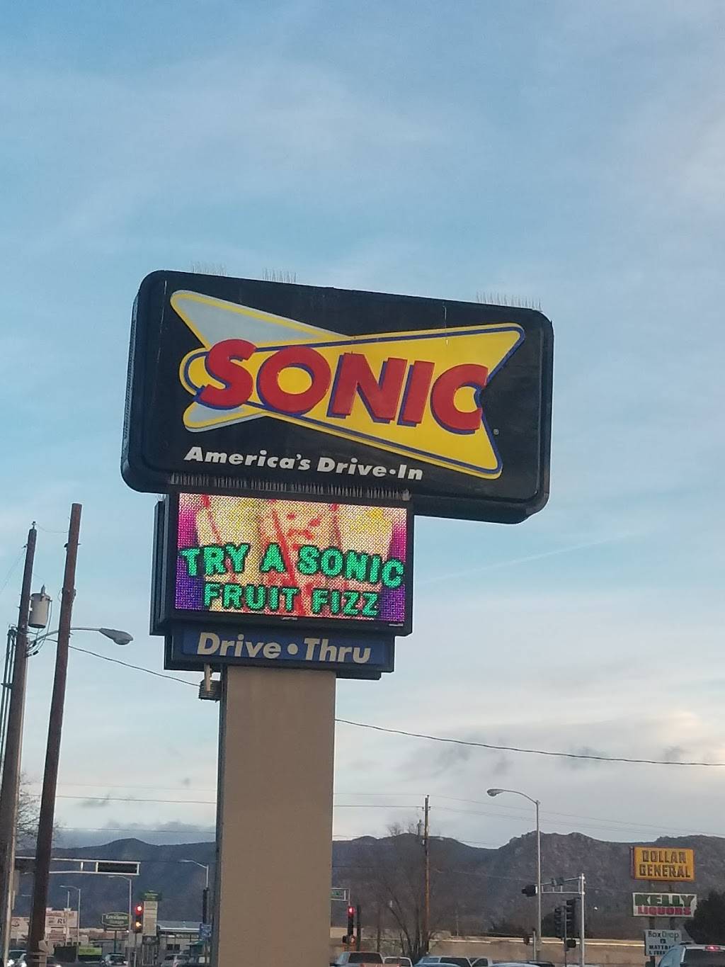 Sonic Drive-In | restaurant | 413 W Highway 44, Bernalillo, NM 87004, USA | 5058675344 OR +1 505-867-5344