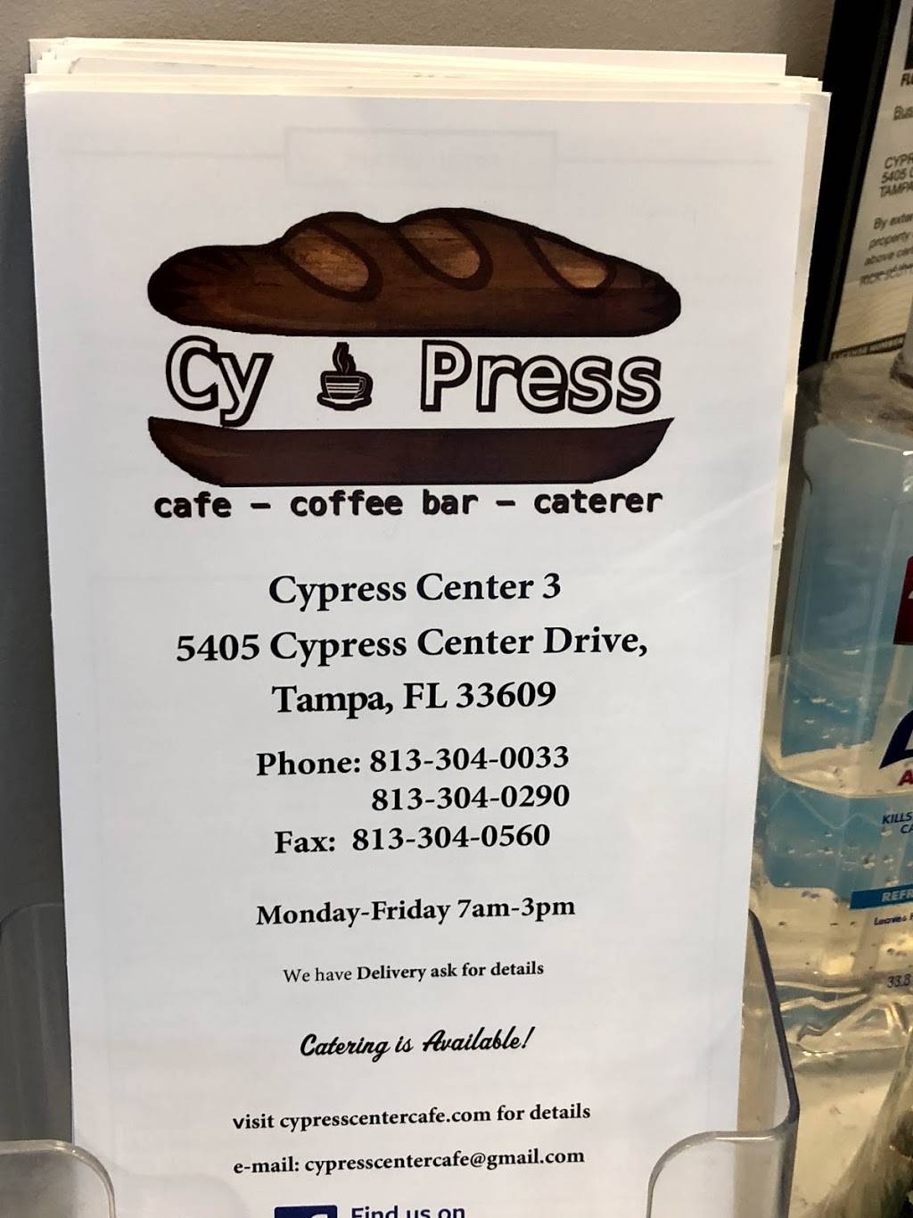 Cypress Center Cafe | cafe | 5405 Cypress Center Dr, Tampa, FL 33609, USA | 8133040033 OR +1 813-304-0033