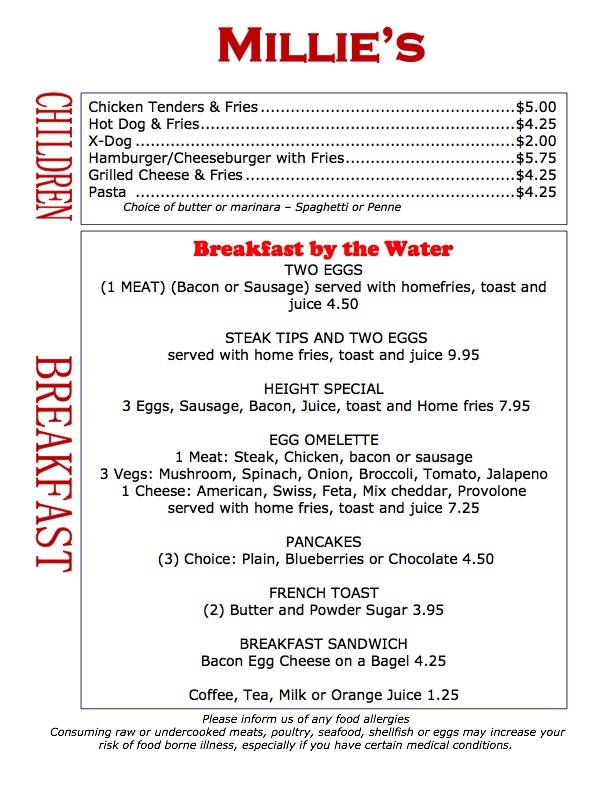 Millies Kitchen at Orient Heights Yacht Club | restaurant | 61 Bayswater St, Boston, MA 02128, USA | 6178460088 OR +1 617-846-0088