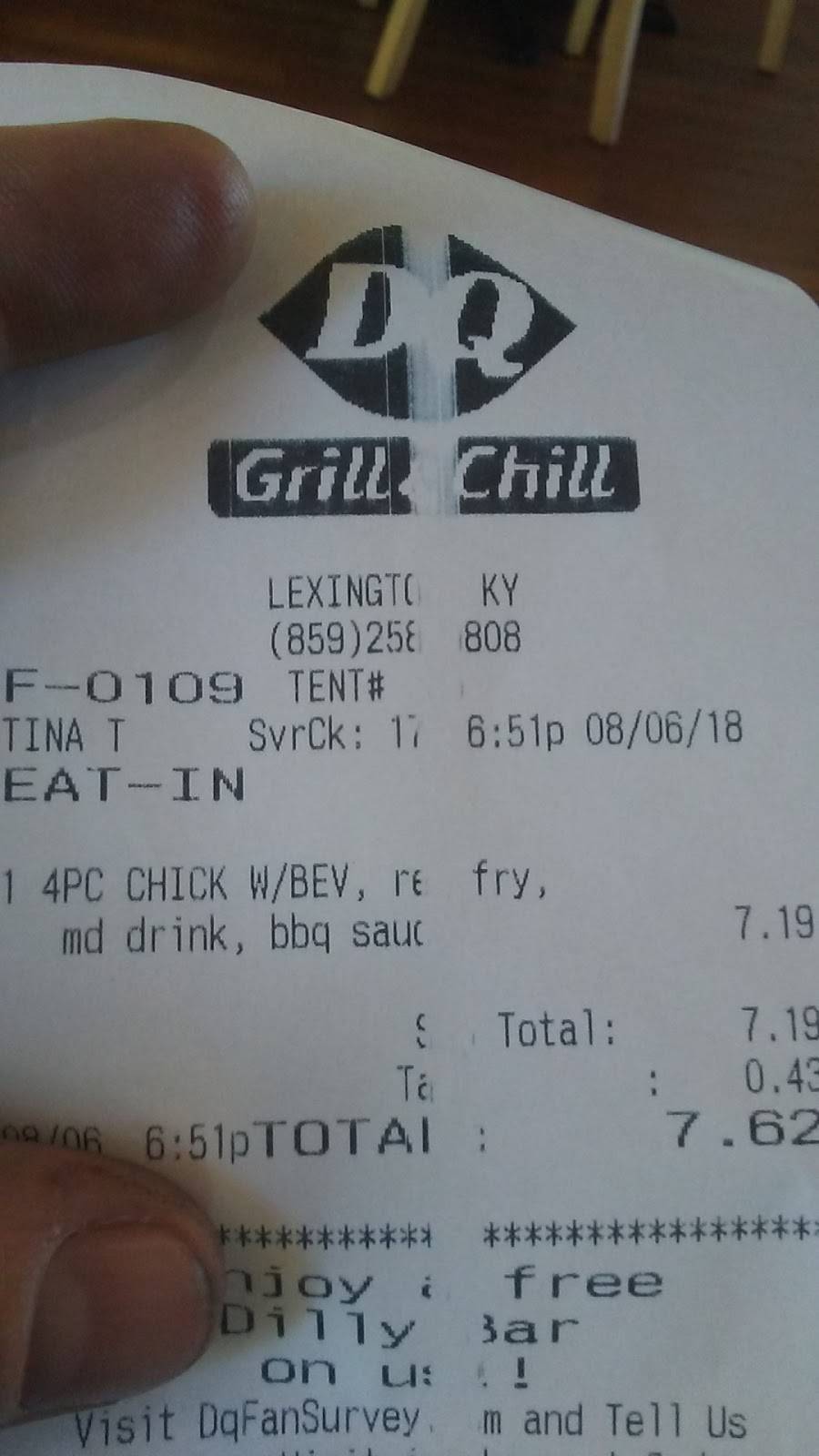 Dairy Queen Grill & Chill | restaurant | 464 W New Circle Rd, Lexington, KY 40511, USA | 8592589808 OR +1 859-258-9808