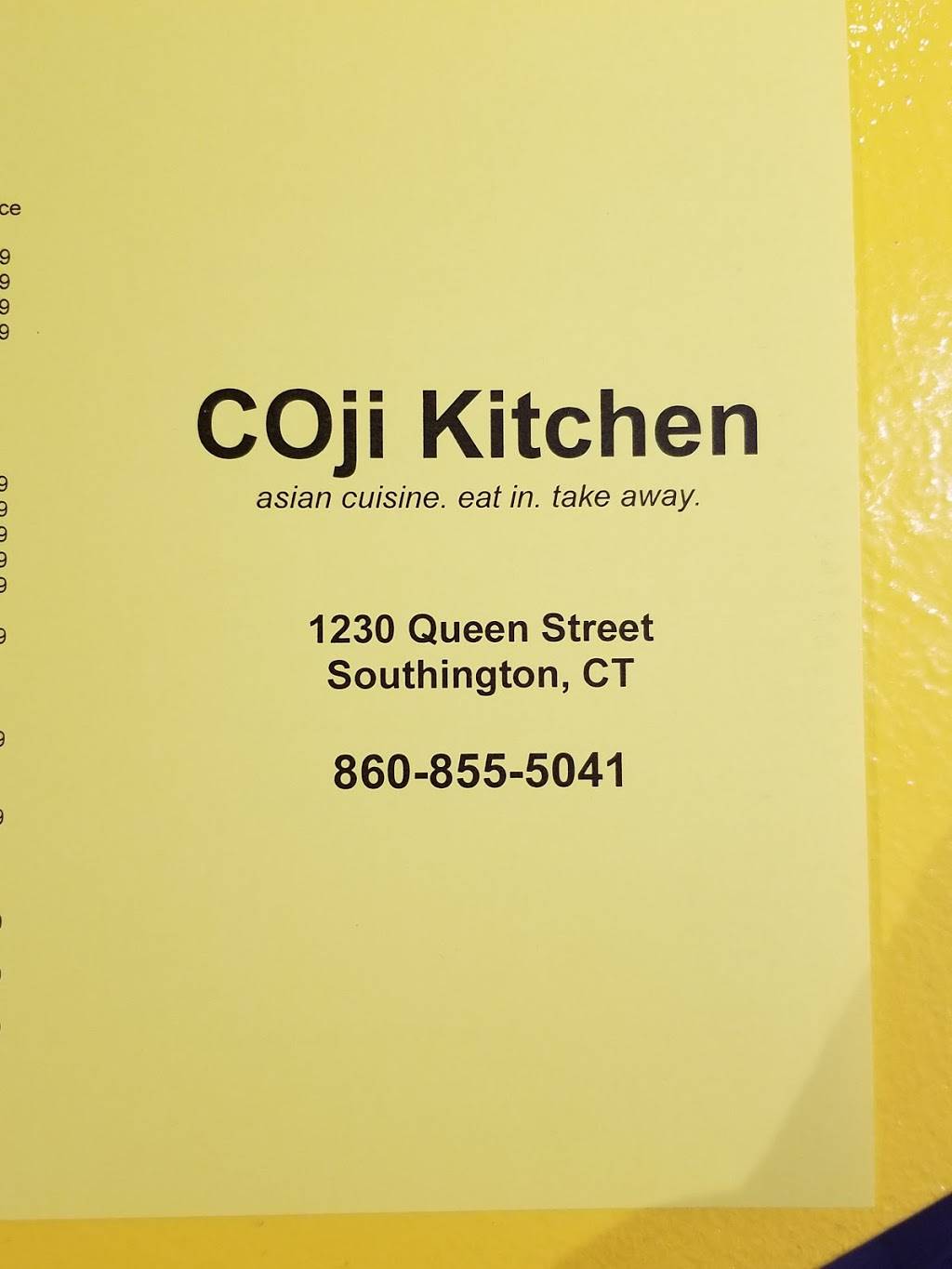 COji Kitchen | restaurant | 1230 Queen St, Southington, CT 06489, USA | 8608555041 OR +1 860-855-5041