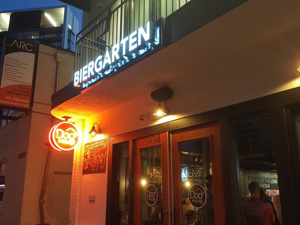 Dog Haus Biergarten Bethesda | meal takeaway | 7904 Woodmont Ave, Bethesda, MD 20814, USA | 3016524287 OR +1 301-652-4287
