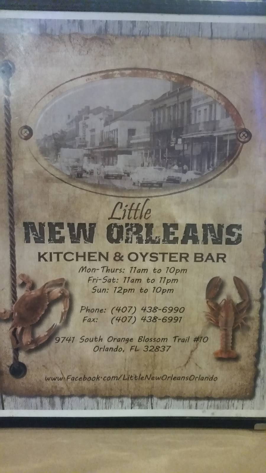 Little New Orleans Restaurant | restaurant | 8204 Crystal Clear Ln, Orlando, FL 32809, USA | 4074386990 OR +1 407-438-6990