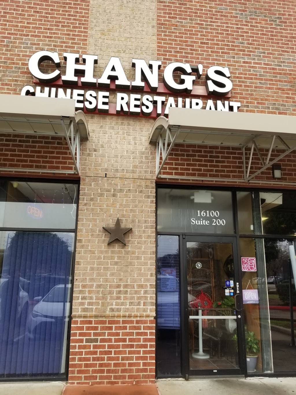 Changs Chinese Restaurant | restaurant | 16100 Kensington Dr #200, Sugar Land, TX 77479, USA | 2813250176 OR +1 281-325-0176