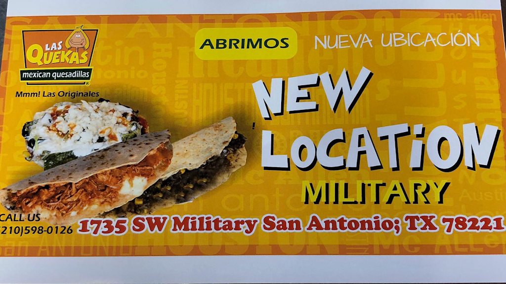 Las Quekas Military | restaurant | 1735 SW Military Dr, San Antonio, TX 78221, USA | 2105980126 OR +1 210-598-0126