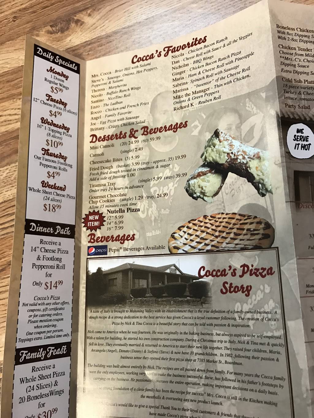 Coccas Pizza | restaurant | 1494 W Liberty St, Hubbard, OH 44425, USA | 3307598333 OR +1 330-759-8333