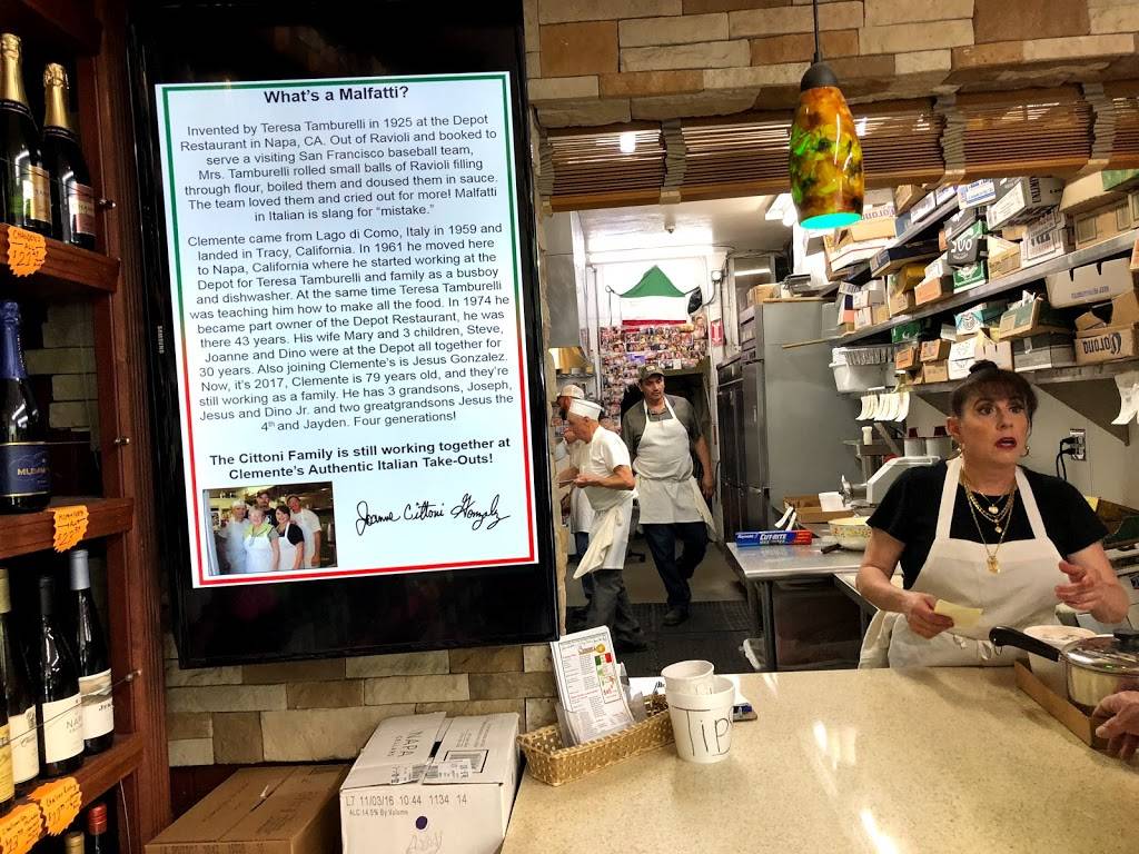 Clementes Authentic Italian Take Out | meal takeaway | 1531 3rd St, Napa, CA 94559, USA | 7072242237 OR +1 707-224-2237