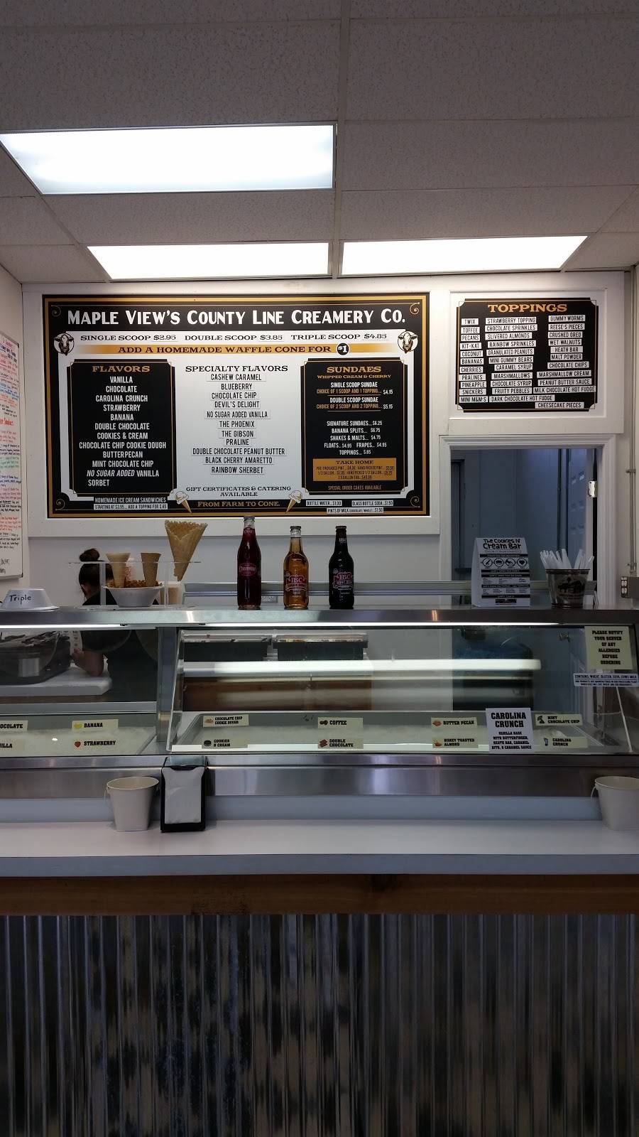 Maple Views County Line Creamery Company | restaurant | 113 E Main St, Gibsonville, NC 27249, USA | 3364466515 OR +1 336-446-6515