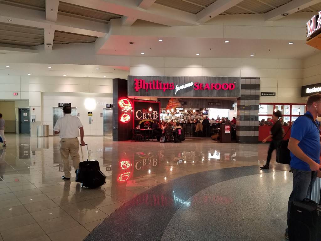 Phillips Seafood | restaurant | Baltimore/Washington International Thurgood Marshall Airport (BWI), Gate 12 Concourse D, Baltimore, MD 21240, USA | 4108507500 OR +1 410-850-7500