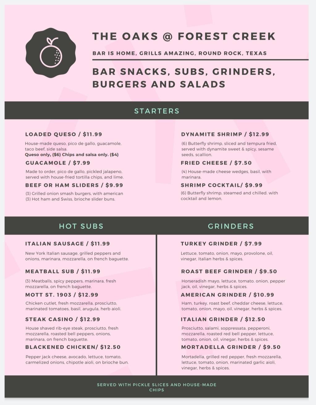 The Oaks at Forest Creek | restaurant | 95 Twin Ridge Pkwy, Round Rock, TX 78664, USA | 5125199192 OR +1 512-519-9192