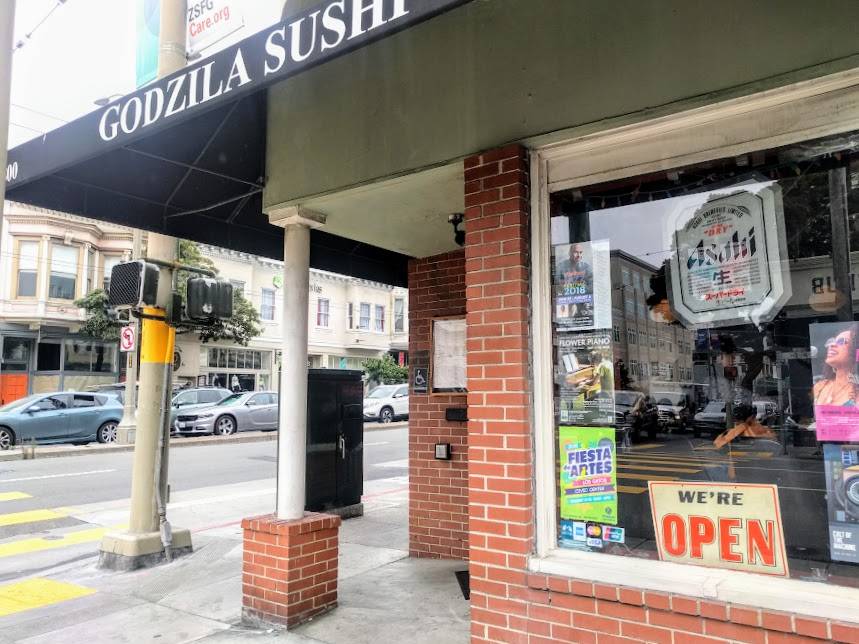 Godzila Sushi | meal takeaway | 1800 Divisadero St, San Francisco, CA 94115, USA | 4159311773 OR +1 415-931-1773