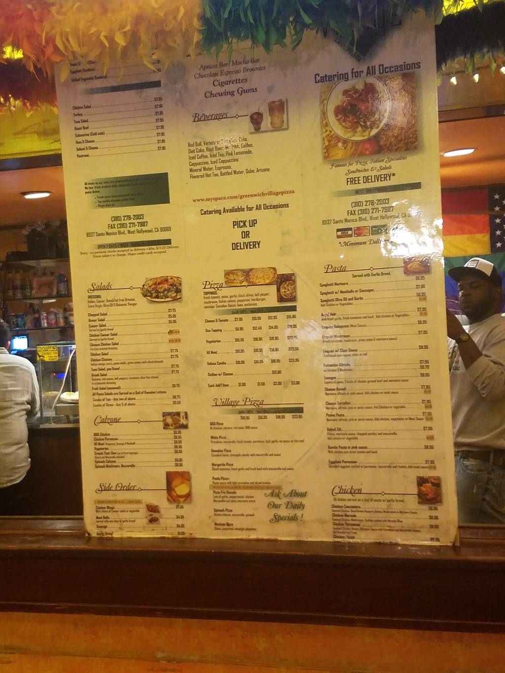 Greenwich Village Pizza | restaurant | 8937 Santa Monica Blvd, West Hollywood, CA 90069, USA | 3102782003 OR +1 310-278-2003