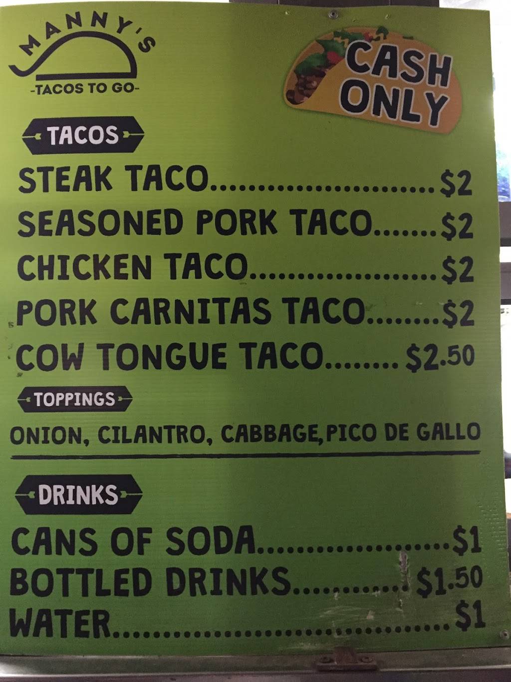Mannys Tacos To Go | restaurant | 4445 Bee Ridge Rd, Sarasota, FL 34233, USA | 9415866809 OR +1 941-586-6809