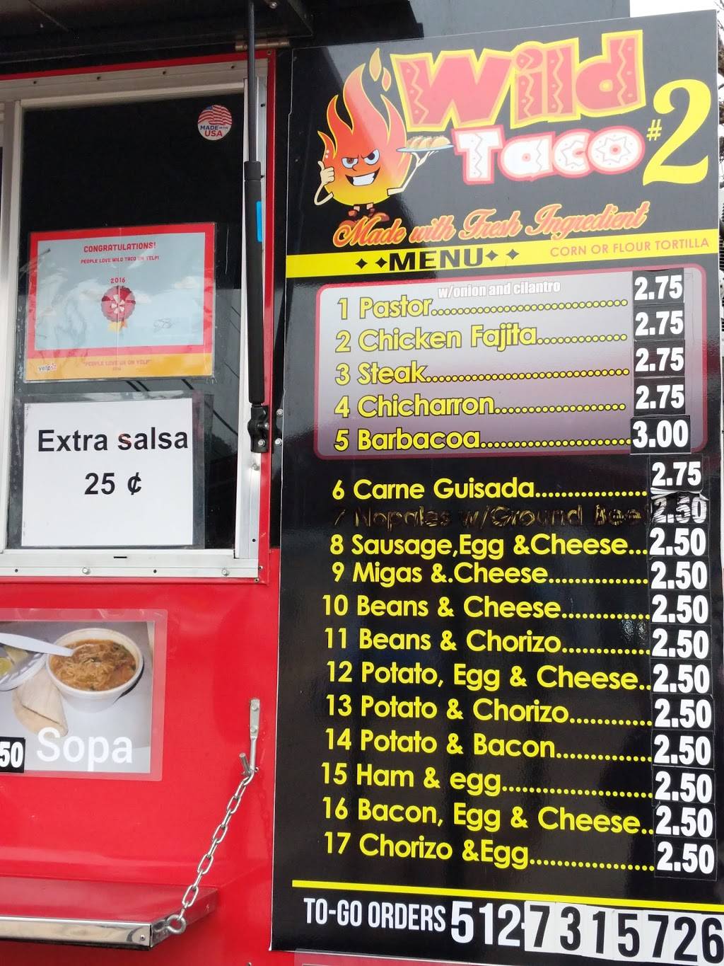 Wild Taco 2 | restaurant | 3800 1/2 Fm 2222, Austin, TX 78731, USA | 5127315726 OR +1 512-731-5726