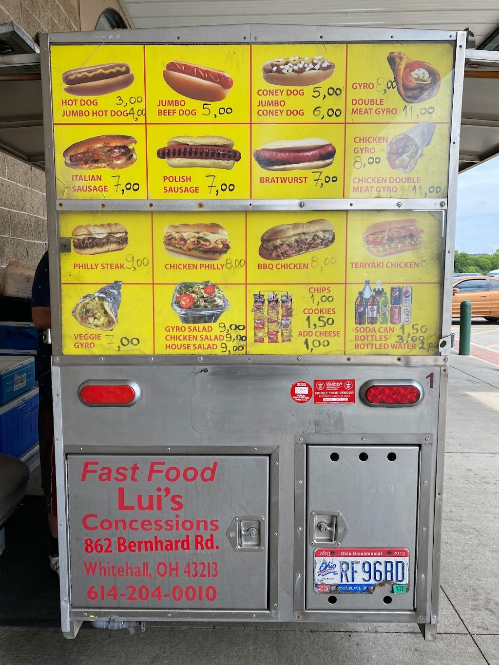 Lui’s Concessions | restaurant | 831 Hilliard Rome Rd, Columbus, OH 43228, USA | 6142040010 OR +1 614-204-0010