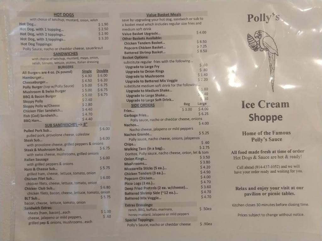 Pollys Ice Cream | restaurant | 4170 US-322, Franklin, PA 16323, USA | 8144371052 OR +1 814-437-1052