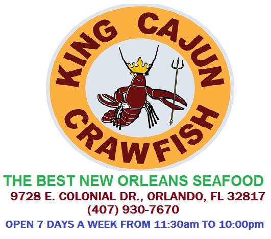 King Cajun Crawfish | restaurant | 9728 E Colonial Dr, Orlando, FL 32817, USA | 4079307670 OR +1 407-930-7670