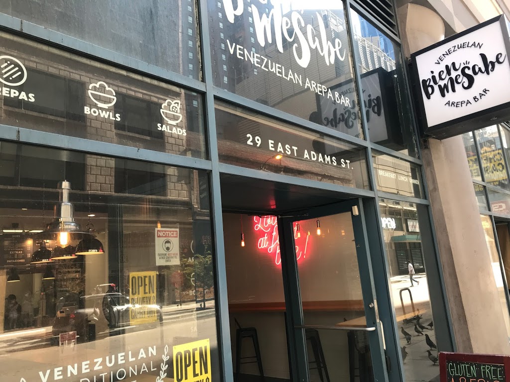 BienMeSabe Venezuelan Arepa Bar | restaurant | 29 E Adams St, Chicago, IL 60603, USA | 3122852911 OR +1 312-285-2911