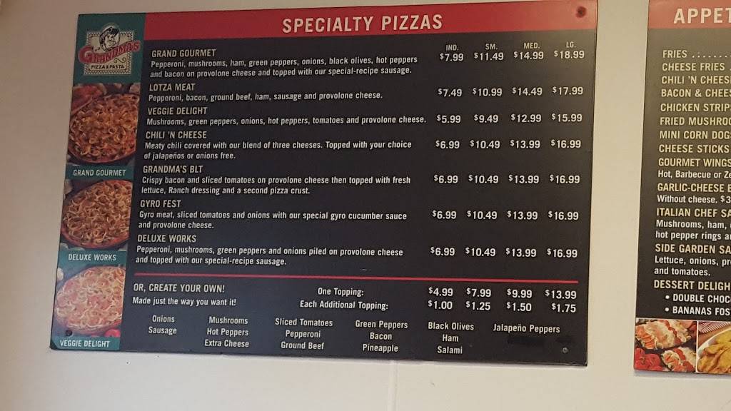 Grandmas Pizza & Pasta | restaurant | 1011 W Broad St, Columbus, OH 43222, USA | 6142281110 OR +1 614-228-1110