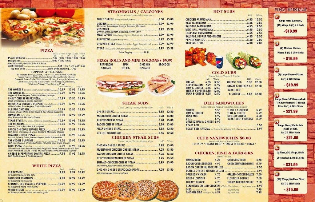 Carlos Pizza & Grill | restaurant | 1624 Atlantic Ave, Atlantic City, NJ 08401, USA | 6093445050 OR +1 609-344-5050