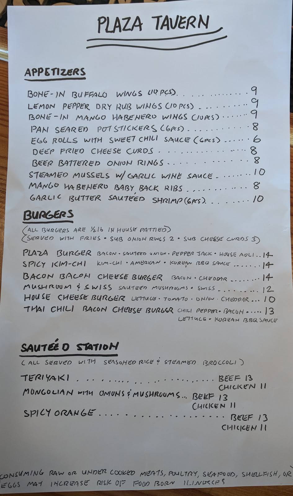 The Plaza Tavern | restaurant | 1705 Plaza Dr, Menomonie, WI 54751, USA | 7153094670 OR +1 715-309-4670