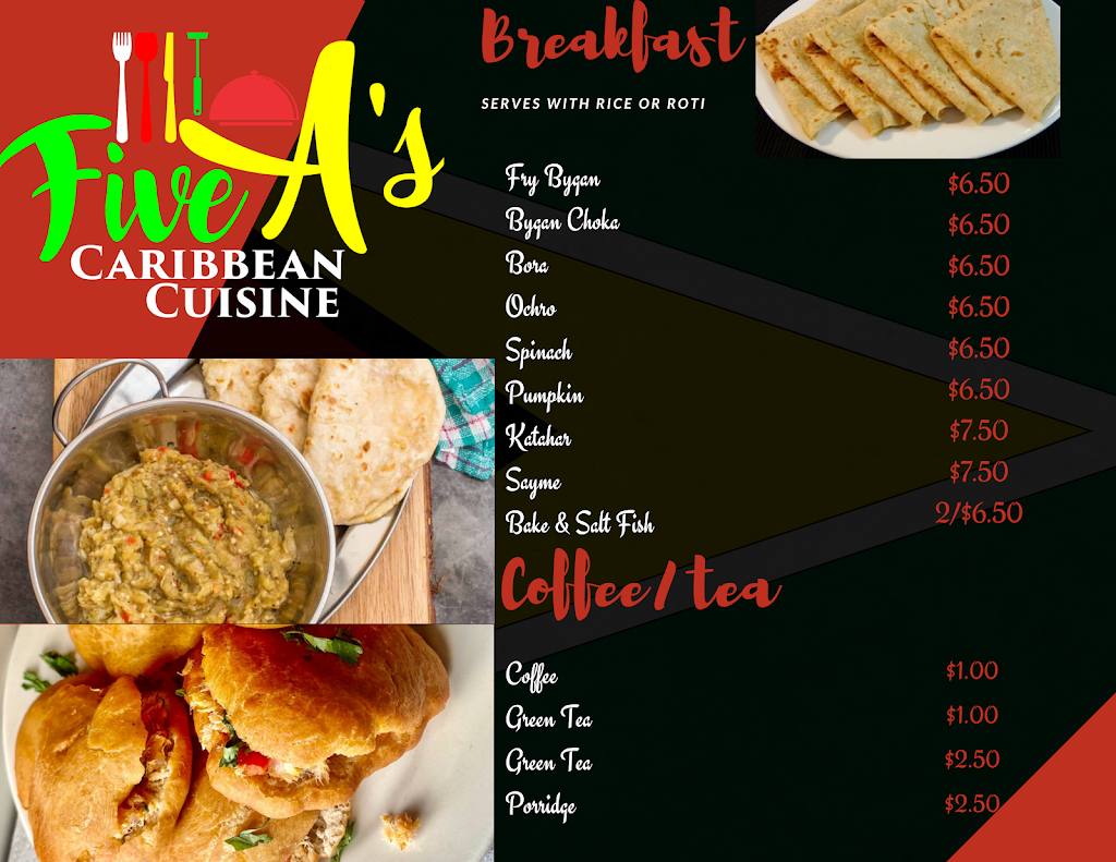 Five As Caribbean Cuisine | restaurant | 294 Altamont Ave, Schenectady, NY 12304, USA | 5183470000 OR +1 518-347-0000