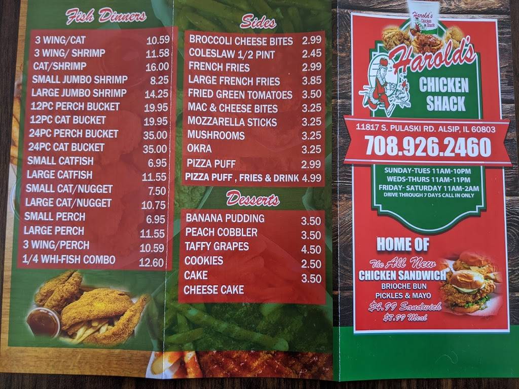 Harolds Chicken in Alsip IL | restaurant | 11817 S Pulaski Rd, Alsip, IL 60803, USA | 7089262460 OR +1 708-926-2460