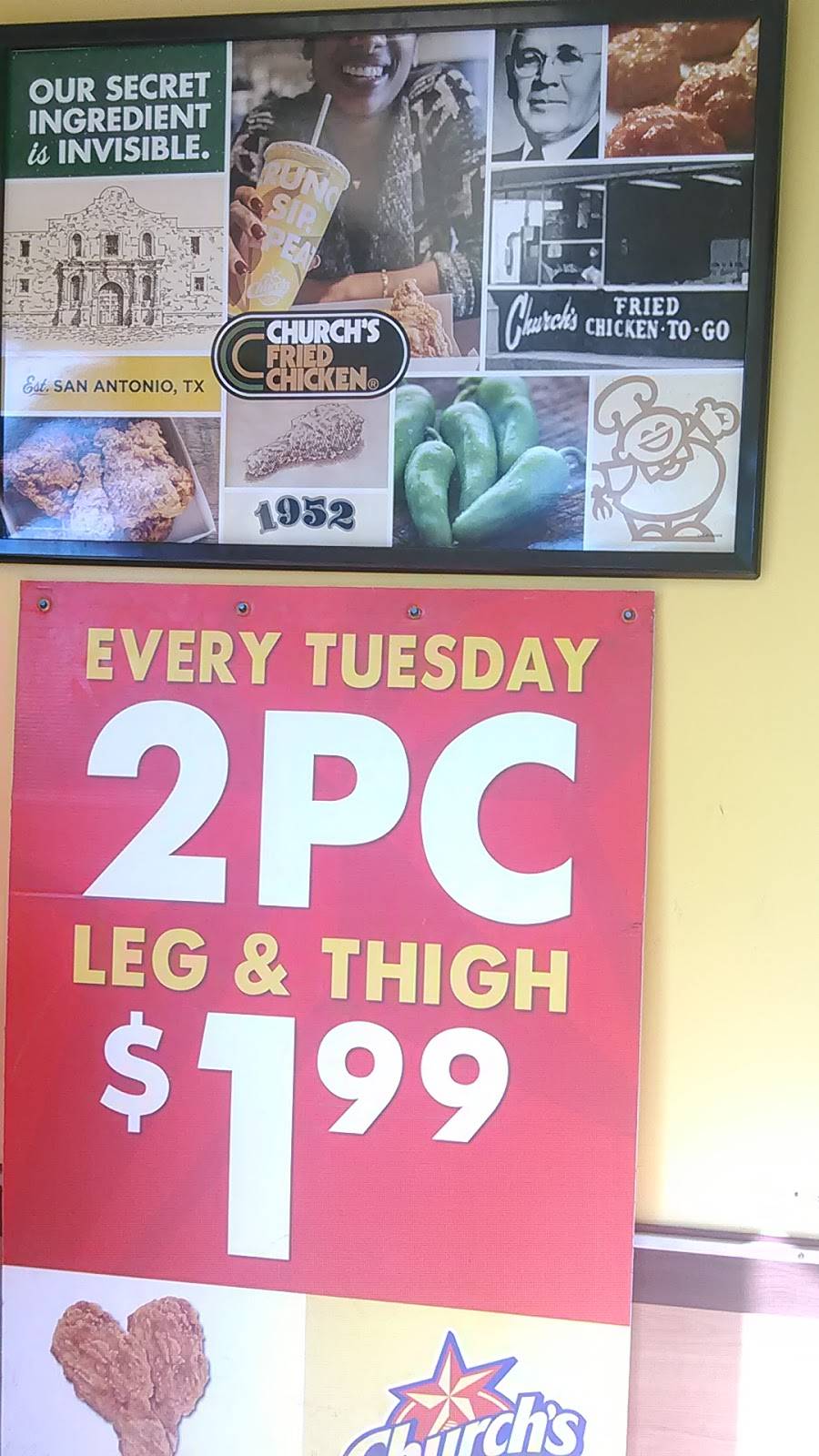 Churchs Chicken | restaurant | 1520 E Main St, Columbus, OH 43205, USA | 6142521759 OR +1 614-252-1759