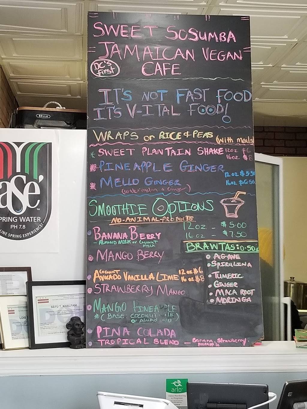 Sweet Sosumba Jamaican Vegan Cafe | restaurant | 3501 Georgia Ave NW Unit B, Washington, DC 20010, USA | 2023137760 OR +1 202-313-7760