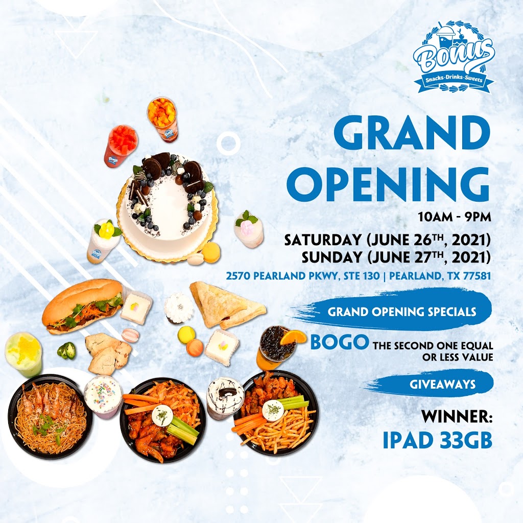 Bonus Cafe | restaurant | 2570 Pearland Pkwy #130, Pearland, TX 77581, USA | 2818095042 OR +1 281-809-5042