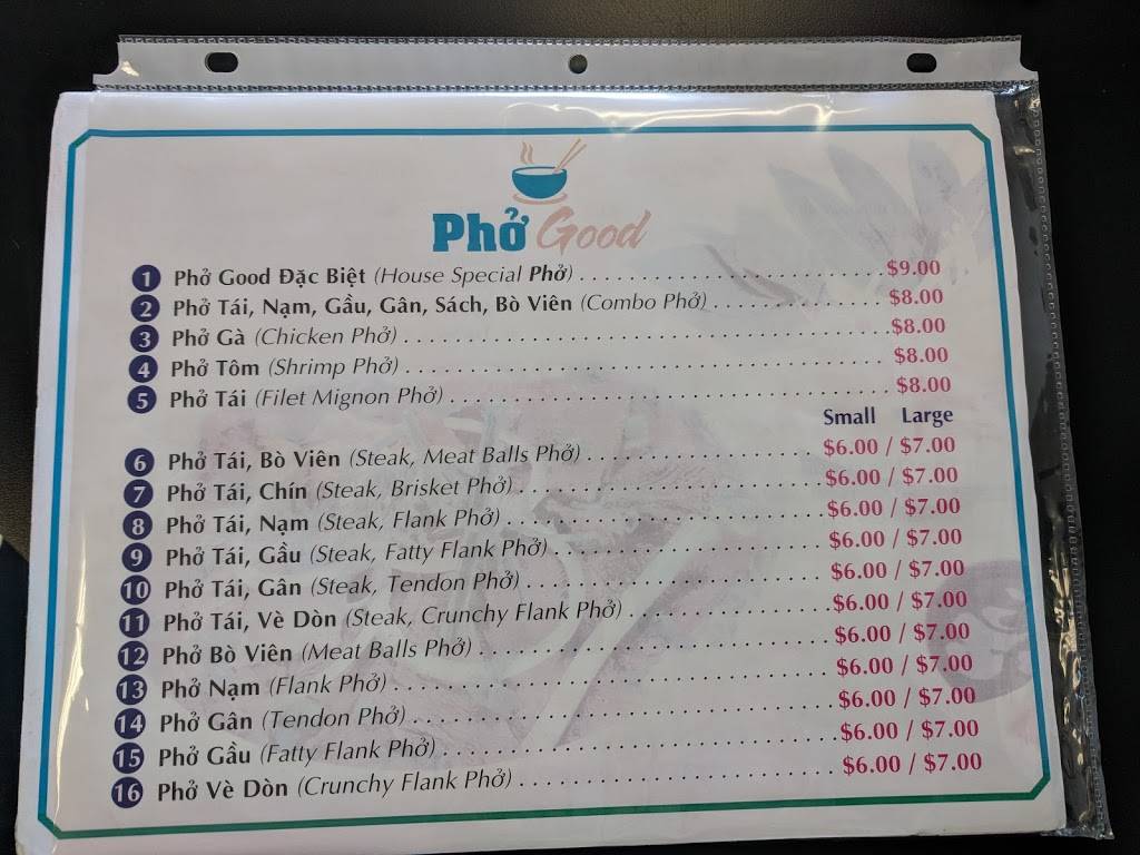 Pho Good | restaurant | 9752 Chapman Ave, Garden Grove, CA 92841, USA | 7145343040 OR +1 714-534-3040