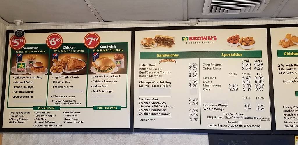 Browns Chicken | restaurant | 2204, 3414 95th St, Evergreen Park, IL 60805, USA | 7086366888 OR +1 708-636-6888