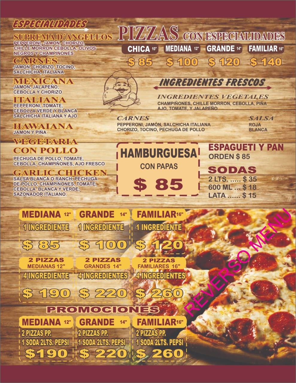 Dangelos Pizza | restaurant | 5 de Mayo 26, Maclovio Rojas, 22254 Tijuana, B.C., Mexico | 016645246901 OR +52 664 524 6901