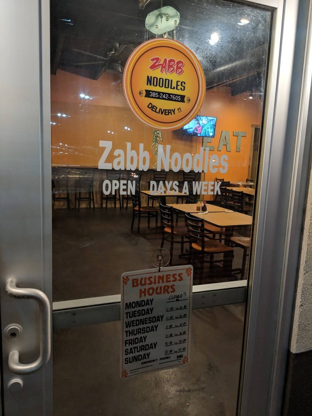 Zabb Noodles | restaurant | 168 E 3300 S, South Salt Lake, UT 84115, USA | 3852427605 OR +1 385-242-7605