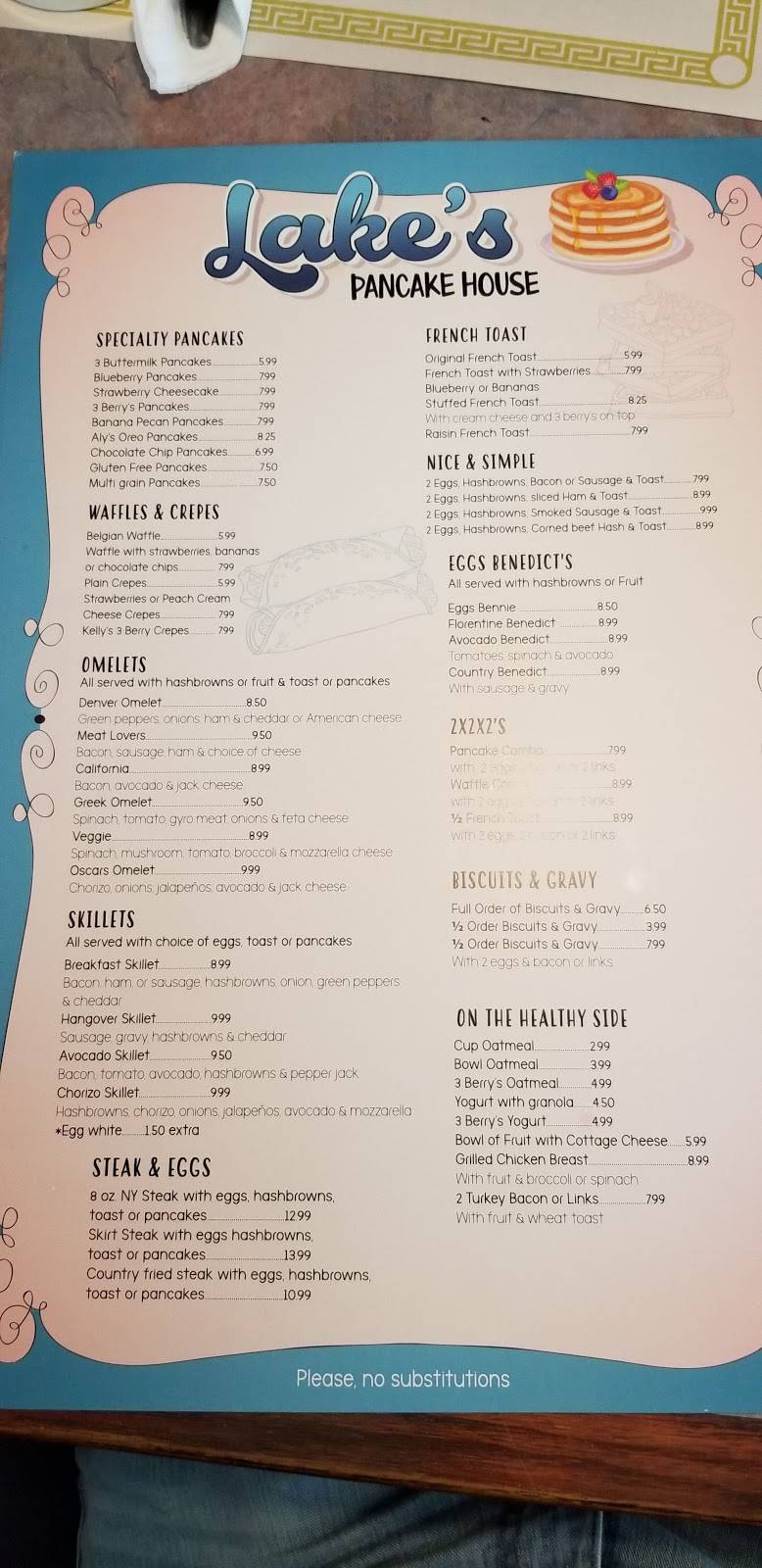 Lakes Pancake House | restaurant | 25489 IL-173, Antioch, IL 60002, USA | 8476031731 OR +1 847-603-1731