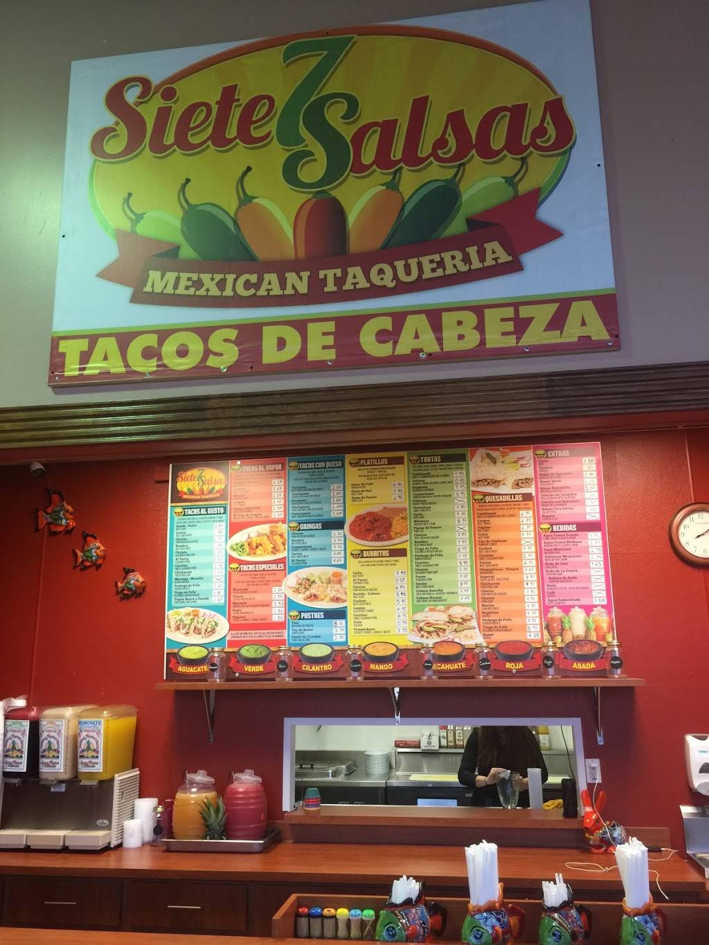 Siete 7 Salsas Taqueria | restaurant | 2500, 11555 Jupiter Rd, Dallas, TX 75218, USA | 9728076255 OR +1 972-807-6255