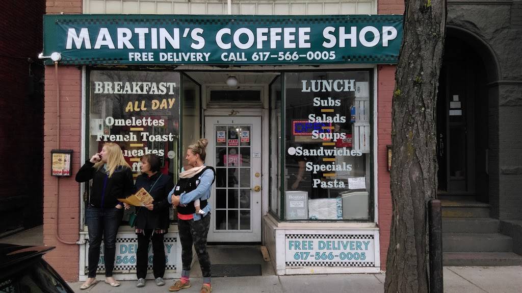 Martins Coffee Shop | meal takeaway | 35 Harvard St, Brookline, MA 02445, USA | 6175660005 OR +1 617-566-0005